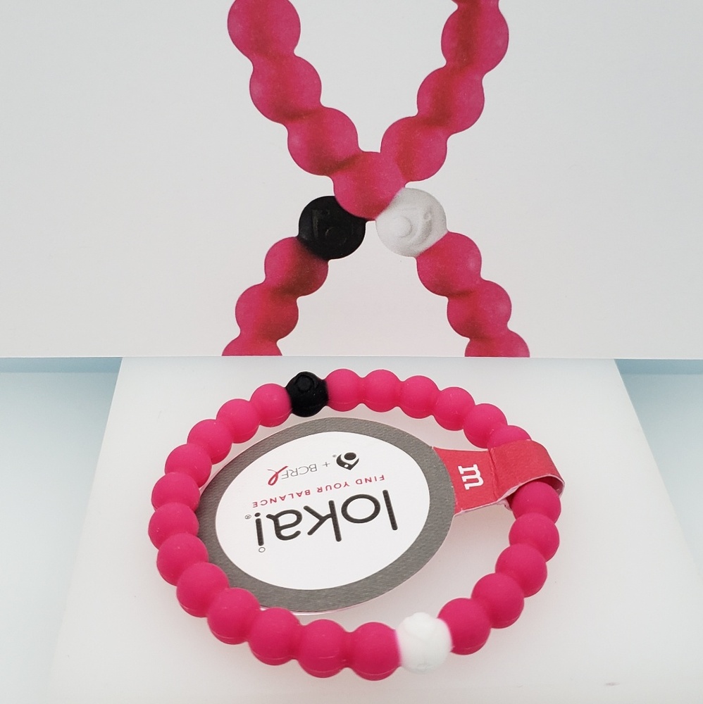 Authentic Lokai Pink Breast Cancer BCRF medium